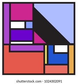 Vector abstract geometric colorful background. Memphis, indian, Brazilian and Mexican pattern.