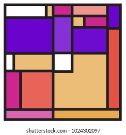 Vector abstract geometric colorful background. Memphis, indian, Brazilian and Mexican pattern.