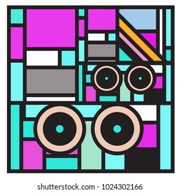 Vector abstract geometric colorful background. Memphis, indian, Brazilian and Mexican pattern.