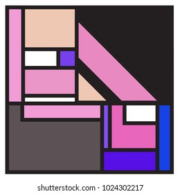 Vector abstract geometric colorful background. Memphis, indian, Brazilian and Mexican pattern.