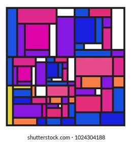 Vector abstract geometric colorful background. Memphis, indian, Brazilian and Mexican pattern.