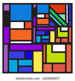 Vector abstract geometric colorful background. Memphis, indian, Brazilian and Mexican pattern.