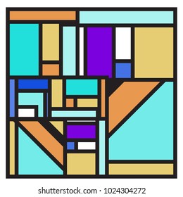 Vector abstract geometric colorful background. Memphis, indian, Brazilian and Mexican pattern.