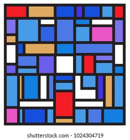 Vector abstract geometric colorful background. Memphis, indian, Brazilian and Mexican pattern.