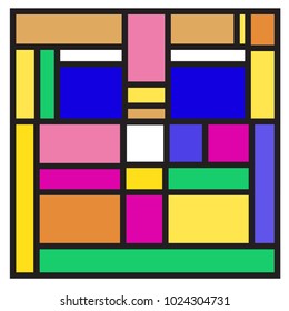 Vector abstract geometric colorful background. Memphis, indian, Brazilian and Mexican pattern.