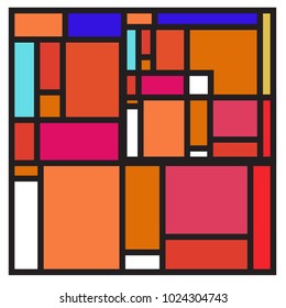 Vector abstract geometric colorful background. Memphis, indian, Brazilian and Mexican pattern.