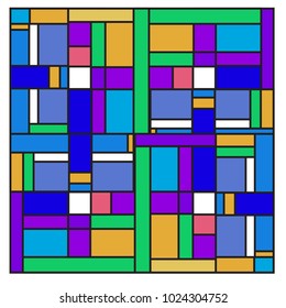 Vector abstract geometric colorful background. Memphis, indian, Brazilian and Mexican pattern.