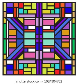 Vector abstract geometric colorful background. Memphis, indian, Brazilian and Mexican pattern.