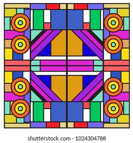 Vector abstract geometric colorful background. Memphis, indian, Brazilian and Mexican pattern.