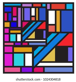 Vector abstract geometric colorful background. Memphis, indian, Brazilian and Mexican pattern.