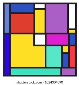 Vector abstract geometric colorful background. Memphis, indian, Brazilian and Mexican pattern.