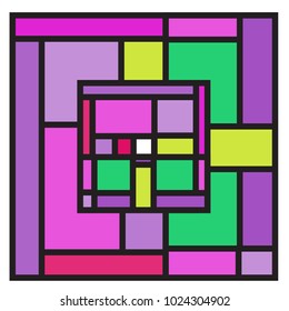 Vector abstract geometric colorful background. Memphis, indian, Brazilian and Mexican pattern.