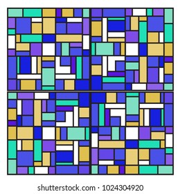 Vector abstract geometric colorful background. Memphis, indian, Brazilian and Mexican pattern.