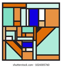 Vector abstract geometric colorful background. Memphis, indian, Brazilian and Mexican pattern.