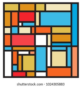 Vector abstract geometric colorful background. Memphis, indian, Brazilian and Mexican pattern.