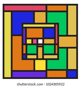 Vector abstract geometric colorful background. Memphis, indian, Brazilian and Mexican pattern.