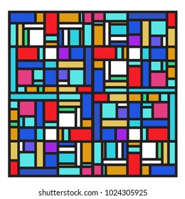 Vector abstract geometric colorful background. Memphis, indian, Brazilian and Mexican pattern.