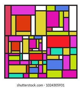 Vector abstract geometric colorful background. Memphis, indian, Brazilian and Mexican pattern.