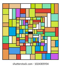 Vector abstract geometric colorful background. Memphis, indian, Brazilian and Mexican pattern.