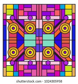 Vector abstract geometric colorful background. Memphis, indian, Brazilian and Mexican pattern.