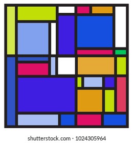 Vector abstract geometric colorful background. Memphis, indian, Brazilian and Mexican pattern.