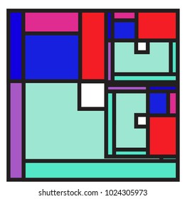 Vector abstract geometric colorful background. Memphis, indian, Brazilian and Mexican pattern.