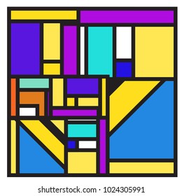 Vector abstract geometric colorful background. Memphis, indian, Brazilian and Mexican pattern.