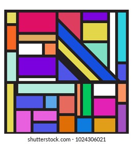 Vector abstract geometric colorful background. Memphis, indian, Brazilian and Mexican pattern.