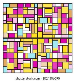 Vector abstract geometric colorful background. Memphis, indian, Brazilian and Mexican pattern.
