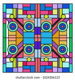 Vector abstract geometric colorful background. Memphis, indian, Brazilian and Mexican pattern.