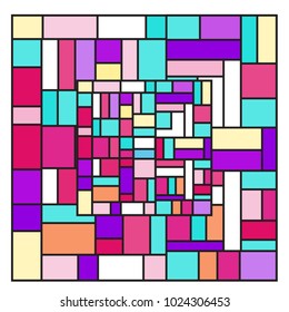 Vector abstract geometric colorful background. Memphis, indian, Brazilian and Mexican pattern.
