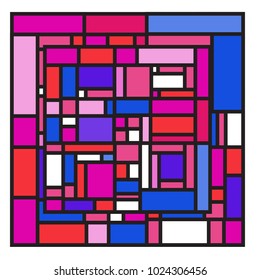 Vector abstract geometric colorful background. Memphis, indian, Brazilian and Mexican pattern.