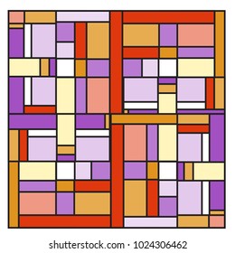 Vector abstract geometric colorful background. Memphis, indian, Brazilian and Mexican pattern.