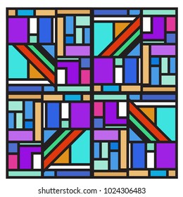 Vector abstract geometric colorful background. Memphis, indian, Brazilian and Mexican pattern.