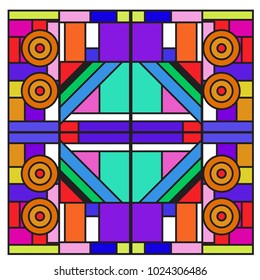 Vector abstract geometric colorful background. Memphis, indian, Brazilian and Mexican pattern.