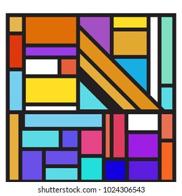 Vector abstract geometric colorful background. Memphis, indian, Brazilian and Mexican pattern.