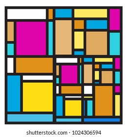Vector abstract geometric colorful background. Memphis, indian, Brazilian and Mexican pattern.