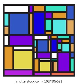 Vector abstract geometric colorful background. Memphis, indian, Brazilian and Mexican pattern.