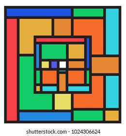 Vector abstract geometric colorful background. Memphis, indian, Brazilian and Mexican pattern.