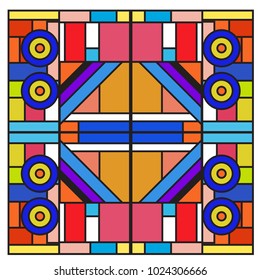 Vector abstract geometric colorful background. Memphis, indian, Brazilian and Mexican pattern.