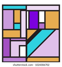 Vector abstract geometric colorful background. Memphis, indian, Brazilian and Mexican pattern.