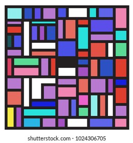 Vector abstract geometric colorful background. Memphis, indian, Brazilian and Mexican pattern.