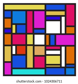 Vector abstract geometric colorful background. Memphis, indian, Brazilian and Mexican pattern.