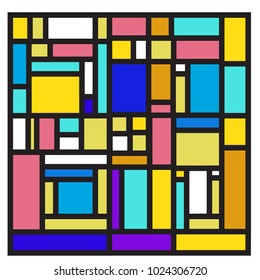 Vector abstract geometric colorful background. Memphis, indian, Brazilian and Mexican pattern.