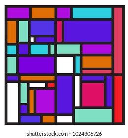 Vector abstract geometric colorful background. Memphis, indian, Brazilian and Mexican pattern.