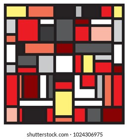 Vector abstract geometric colorful background. Memphis, indian, Brazilian and Mexican pattern.