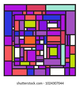 Vector abstract geometric colorful background. Memphis, indian, Brazilian and Mexican pattern.