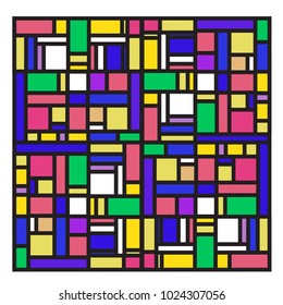 Vector abstract geometric colorful background. Memphis, indian, Brazilian and Mexican pattern.