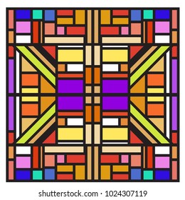 Vector abstract geometric colorful background. Memphis, indian, Brazilian and Mexican pattern.