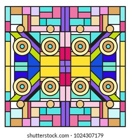 Vector abstract geometric colorful background. Memphis, indian, Brazilian and Mexican pattern.